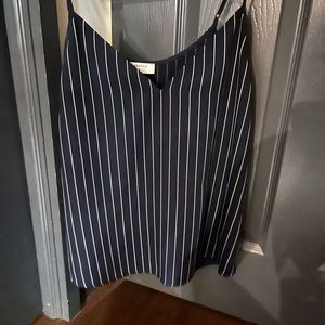 Dark blue with white stripes, size Medium, like new Babaton shirt from Aritzia